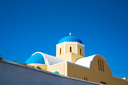 in santorini greece old construction and the skyの写真素材