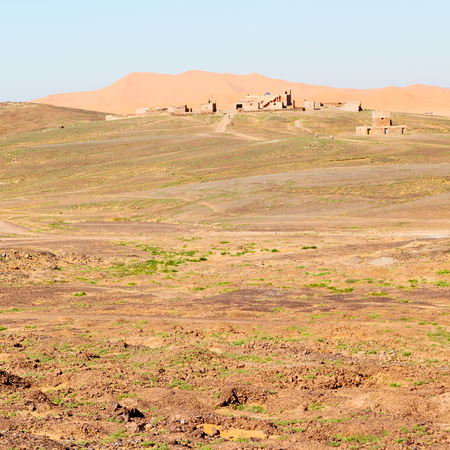 sahara africa in morocco the old contruction and the historical villageの写真素材
