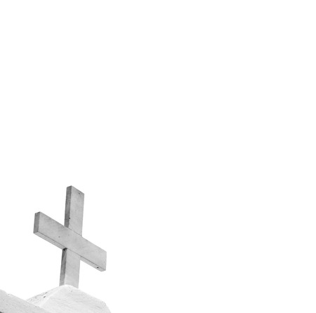 in europe greece a cross     the cloudy skyの写真素材