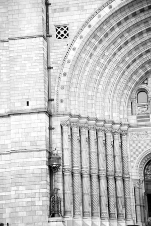 old construction in london englan europe brick  wall and windowのeditorial素材