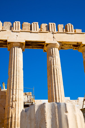 in greece the old architecture and historical place parthenon    athensの写真素材