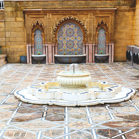 fountain in morocco africa old antique construction  mousque palaceのeditorial素材