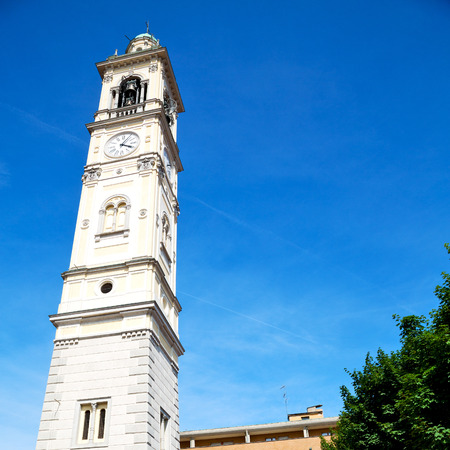 ancien clock tower in italy europe old  stone     and bellの写真素材