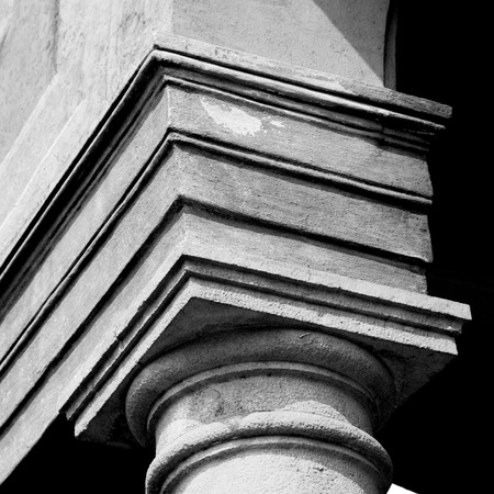 abstract old column in the  country  of europe italy and marble brickの写真素材