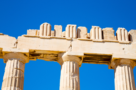 in greece the old architecture and historical place parthenon       athens