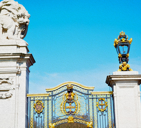in london england the old metal gate  royal palaceのeditorial素材