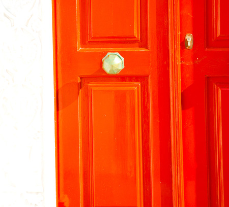 door      in antique village santorini greece europe   and white wallの写真素材