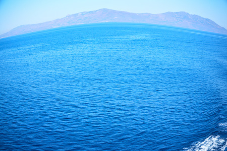 from       the boat greece islands in     mediterranean sea and skyの写真素材
