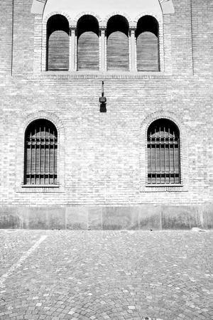 in europe italy milan old architecture and venetian blind wallの写真素材
