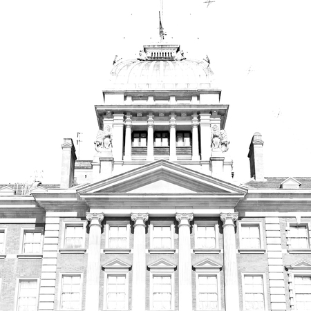 old construction in england europe london wall antique and lightのeditorial素材