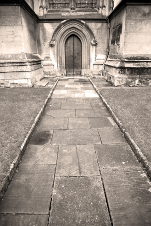 rose window weinstmister  abbey in london old church doorの写真素材