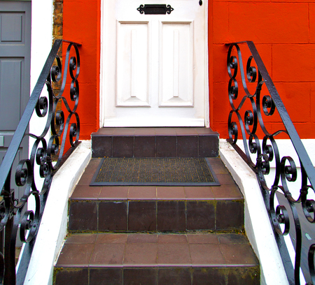 notting hill in london england old suburban and antique        wall door