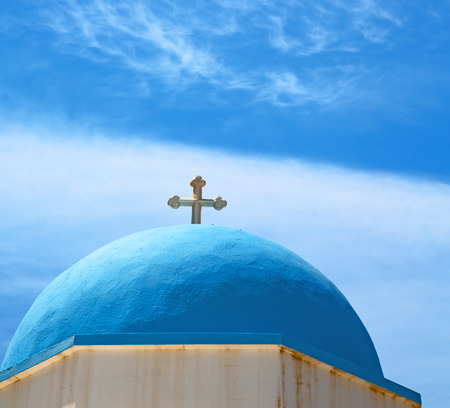 in europe greece a cross     the cloudy skyの写真素材
