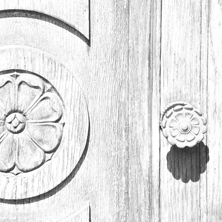 door in italy old ancian wood and traditional               texture nailの写真素材