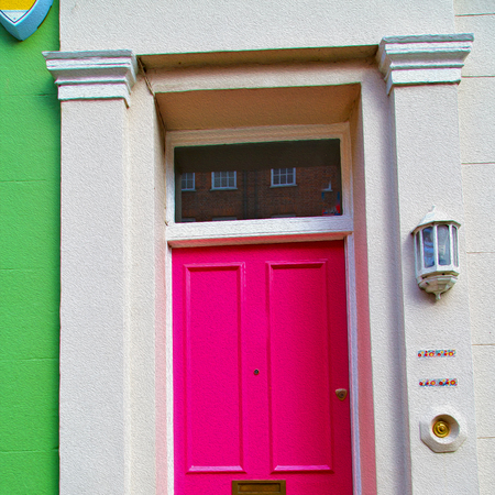 notting hill in london england old suburban and antique      wall doorの写真素材
