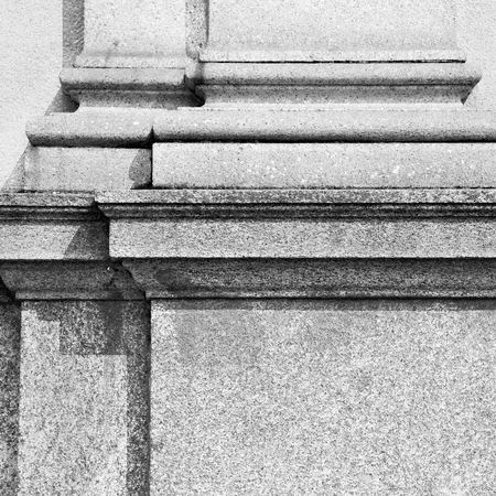 abstract old column in the  country  of europe italy and marble brickの写真素材