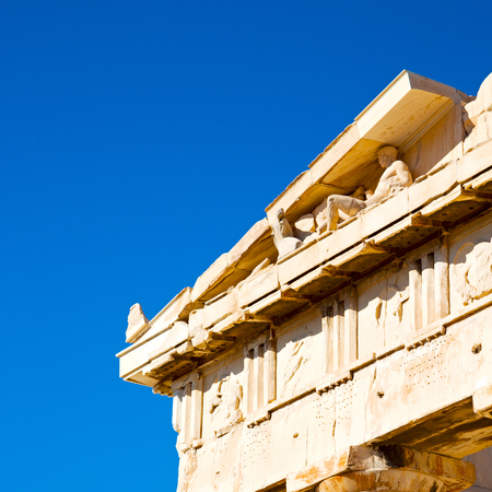 in greece the old architecture and historical place parthenon athensの写真素材