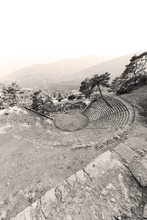 old  temple and theatre in arykanda antalya turkey asia sky and ruins