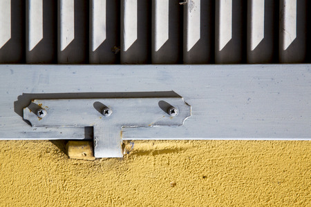 besnate window  varese italy abstract      wood venetian blind in the concrete  brick