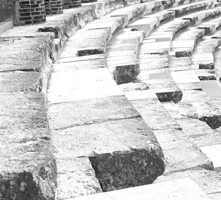 in   turkey     europe      aspendos the old theatre abstract texture    of step and grayの写真素材