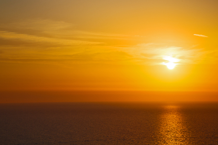 in santorini greece sunset and    the sky mediterranean red seaの写真素材