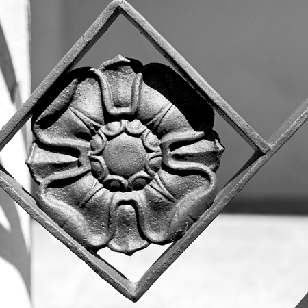 in the white concrete wall and     shadow black balauster acces abstract handrailの写真素材