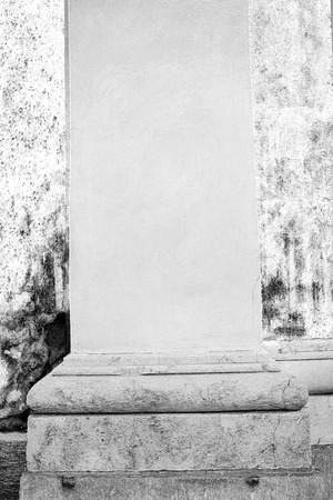 abstract old column in the  country  of europe italy and marble brickの写真素材