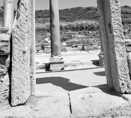 old construction in asia turkey the column  and the roman templeの写真素材