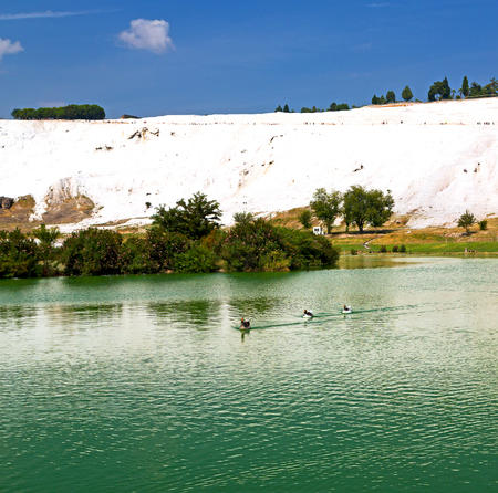 abstract in   pamukkale turkey asia the old calcium bath and travertine waterの写真素材