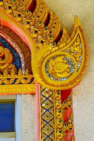 kho samui bangkok in thailand incision of the buddha gold  templeの写真素材