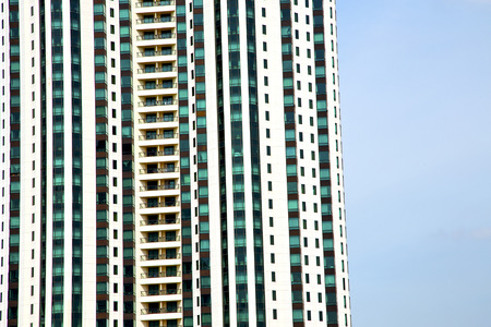 thailand  bangkok office district palaces     abstract  modern building line  sky terrace     ...