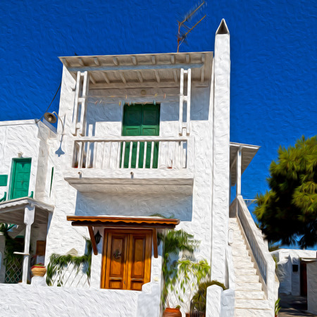 isle of     greece antorini europe old house and white colorのeditorial素材