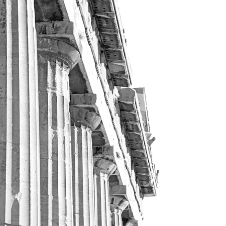 in greece the old architecture and historical place parthenon athensの写真素材