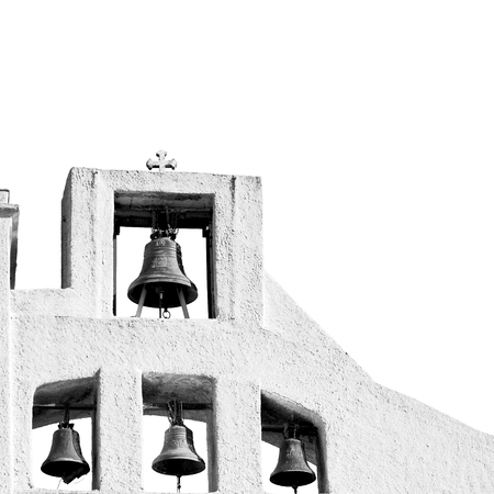 in europe    greece a cross bell    the cloudy skyの写真素材