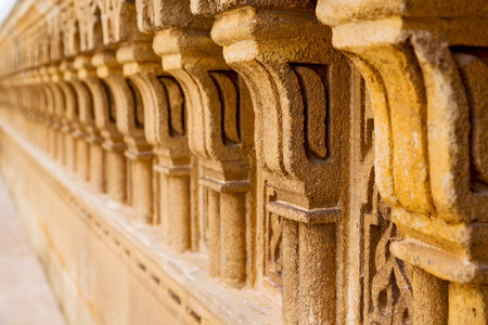 white   abstract old column in the  country  of  morocco   and marble brick