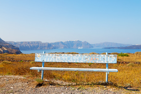 in the island of greece santorini mediterranean ocean and nature tree sky and seaの写真素材