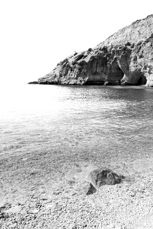 in thurkey antalya lycia way water rocks and sky near the natureの写真素材
