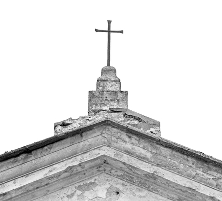 wall abstract     cross in      italy europe and the sky backgroundの写真素材