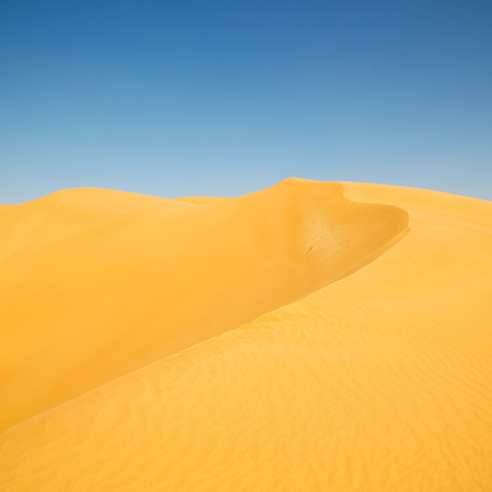 the empty quarter  and outdoor  sand  dune in oman old desert rub al khaliの写真素材