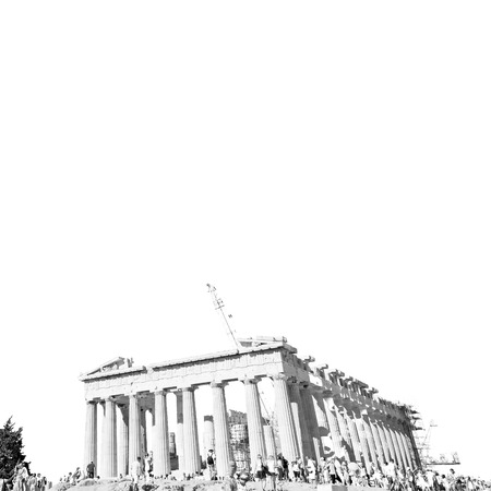 in  greece     the old architecture     and  historical place parthenon          athens