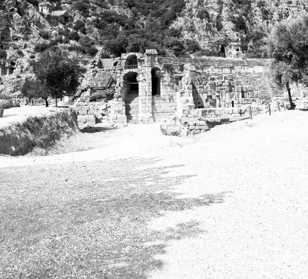 myra      in turkey europe old roman necropolis and indigenous tomb stone
