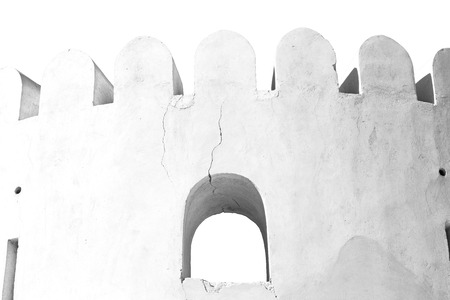 fort battlesment sky and    star brick in oman   muscat the old defensiveのeditorial素材