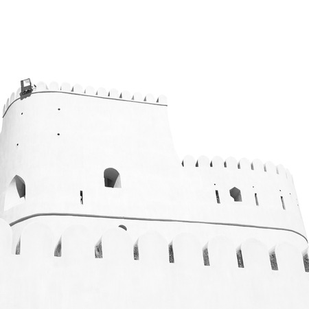 fort battlesment sky and    star brick in oman   muscat the old defensiveのeditorial素材