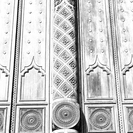texture and abstract background line in oman old antique door