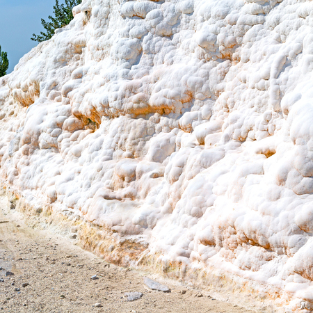 abstract in   pamukkale turkey asia the old calcium bath and travertine water