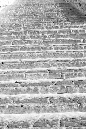 in greece  monument  old steps and marble ancien line