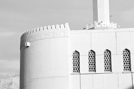 minaret and religion in clear sky in oman muscat the old mosqueのeditorial素材