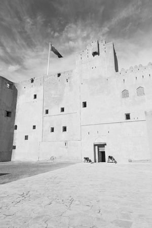 fort battlesment sky and    star brick in oman   muscat the old defensiveのeditorial素材