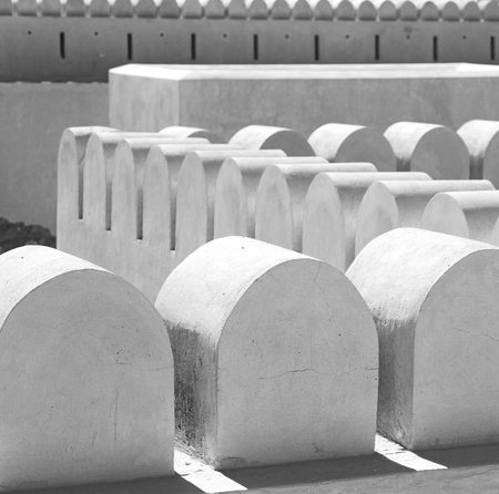 fort battlesment sky and    star brick in oman   muscat the old defensiveの写真素材