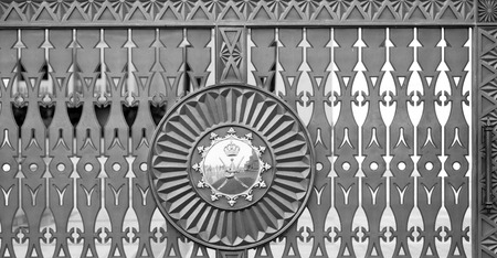 in oman the old metal gate  royal palaceのeditorial素材
